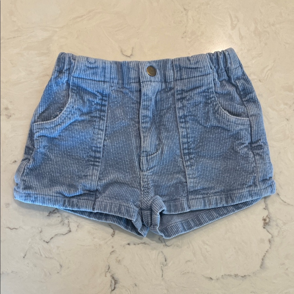 Maison Me Unisex Blue Corduroy Shorts
